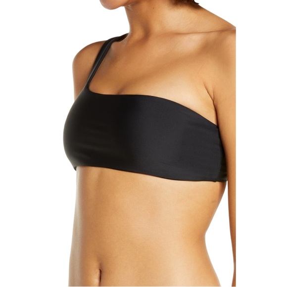Jade Swim Apex One Shoulder Bikini Top in Black (S) - Picture 4 of 15